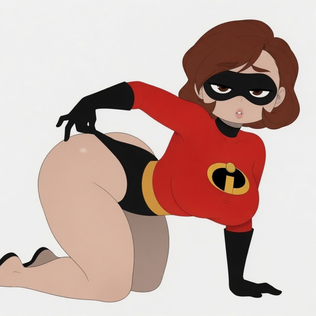 1girls, 2d, clothed, elastigirl, flat colors, godilovebutts, helen parr, solo, solo female, tagme, the incredibles, thick thighs
