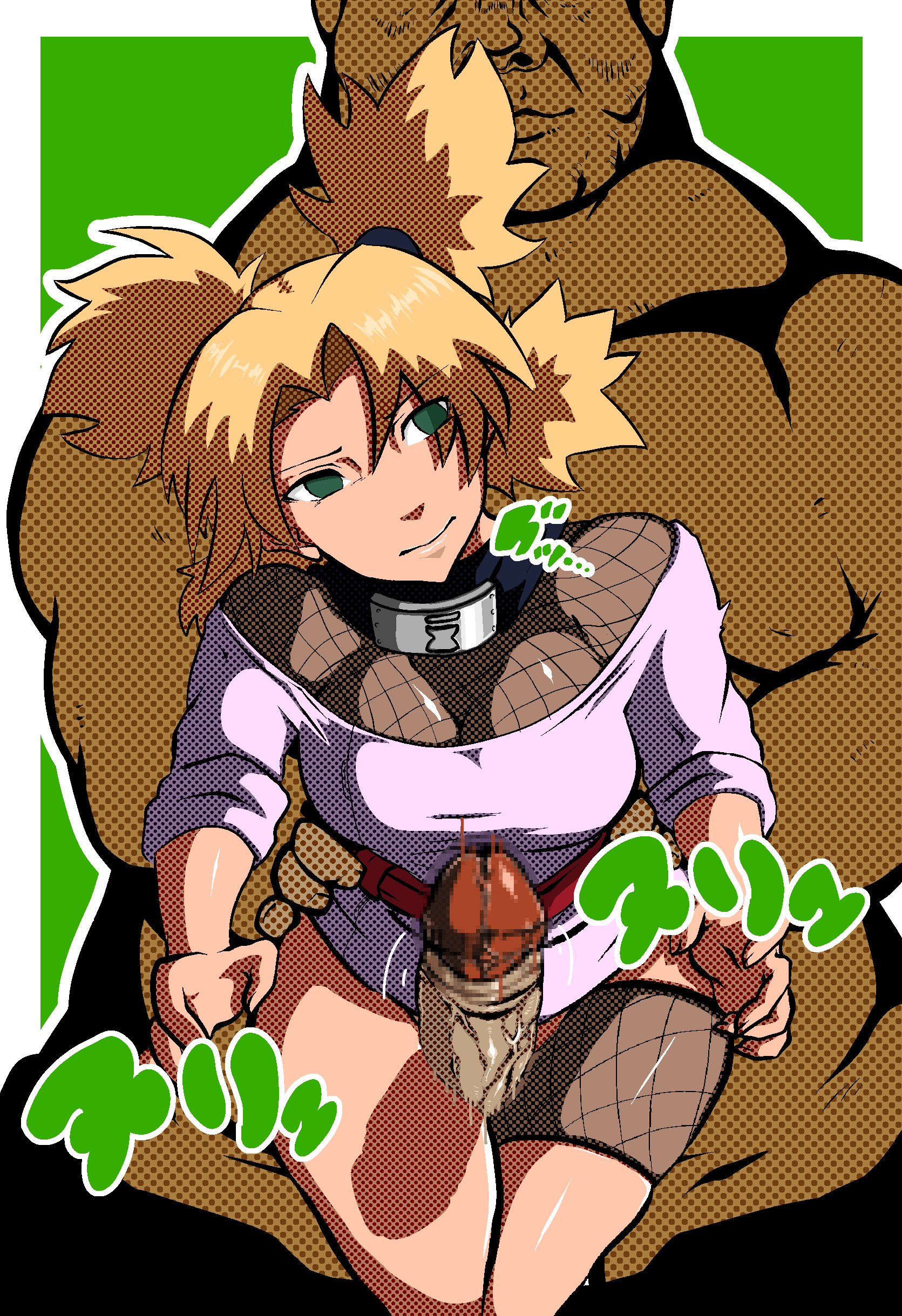 1boy, 1girls, age difference, between legs, big breasts, big penis, blonde hair, breasts, closed legs, clothed female nude male, clothed sex, dark skin, dark-skinned male, duo, duo focus, erection, fat male, female, fishnet bodysuit, fishnet legwear, fishnets, foreskin, head out of frame, height difference, hman, interracial, kimono, larger male, leg strap, legs together, light skin, light-skinned female, male, male with female, male/female, motion lines, naruto, naruto (classic), naruto (series), older male, out of frame, outercourse, overweight, overweight male, penis, petite, quad tails, retracted foreskin, sitting, sitting on lap, sitting on person, size difference, smaller female, sumata, teal eyes, temari, thigh sex, tied hair, trembling, trembling penis, ugly bastard, uncircumcised, voluptuous, waist grab, young, younger female