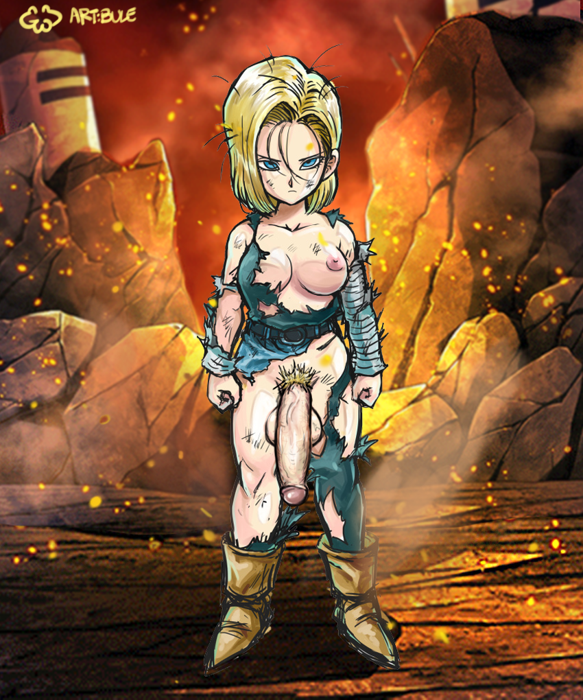 1futa alternate_version_available android_18 areola areolae balls battle_damage belt big_balls big_breasts big_penis blonde_hair blonde_pubic_hair blue_eyes boots bottomless breasts bruise bule casual_exposure casual_nudity destroyed_city destroyed_clothing dickgirl dragon_ball dragon_ball_z exposed_balls exposed_breasts exposed_penis expressionless eyelashes flaccid flaccid_penis foreskin functionally_nude futa_only futanari future goofywerm hanging_penis huge_cock hung_futanari ineffective_clothing injury intersex large_breasts large_penis long_penis looking_at_viewer lost_clothes messy_hair mostly_nude navel no_bra no_panties nude nude_futanari pale-skinned_futanari penis pubic_hair rubble short_hair solo standing testicles torn_clothes uncut vein veiny_penis wide_hips