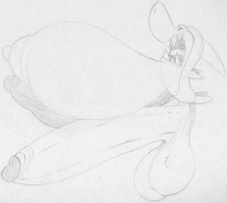 anthro balls big_breasts big_penis breasts closed_eyes fin fish genitals gynomorph hanna-barbera huge_breasts huge_cock hyper hyper_breasts hyper_genitalia hyper_penis intersex jabberjaw jabberjaw_(character) jellystone_(hbo_max) marine monochrome nipples non-mammal_balls non-mammal_breasts penis sbshouseofpancakes semi-anthro shark sharp_teeth teeth tongue tongue_out traditional_media_(artwork)