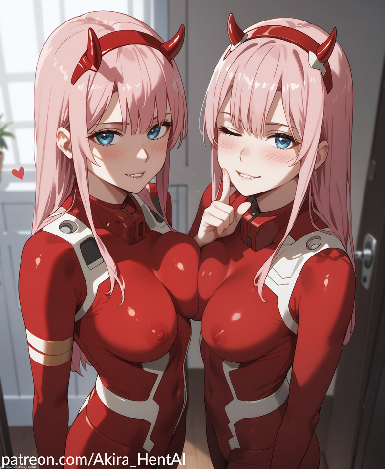ai_assisted ai_generated akira_hentai akira_hentai darling_in_the_franxx date dating door flirting horny in_doorway inviting looking_down opening patreon_reward patreon_username shushing zero_two_(darling_in_the_franxx)