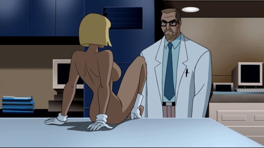 bell_haircut big_breasts casual clothed_male dc_comics dcau edit emil_hamilton father_and_daughter female footwear galatea gan_(artist) handwear human justice_league justice_league_unlimited kryptonian male nude_edit nude_female power_girl superman_(series)