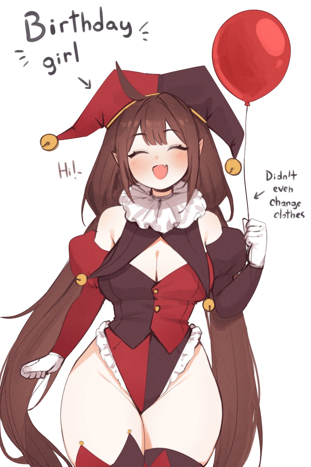 1girls, breasts, english text, female, female focus, female only, indie virtual youtuber, large breasts, light skin, light-skinned female, original, sky (skyaboveme), skyaboveme, solo, text, thick thighs, thighs, virtual youtuber, white background, wide hips