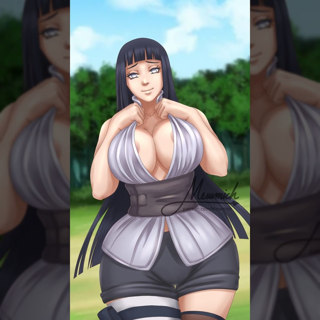 blind, breasts, female, hips, huge breasts, hyuuga hinata, mewmich, naruto, naruto (series), naruto shippuden, small waist