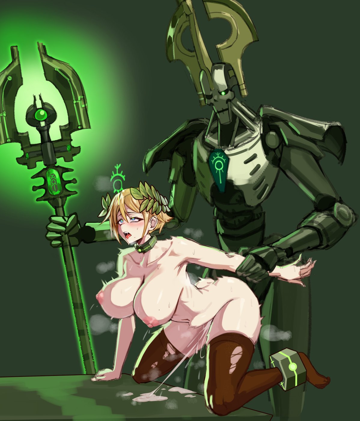 1boy, 1girls, 2025, 2d, ahe gao, alien, ambiguous penetration, ankle cuffs, big breasts, blonde hair, blue eyes, bouncing breasts, breasts, casting spell, child bearing hips, collar, curvaceous, curvaceous body, curvaceous female, curvaceous figure, curvaceous hips, curvaceous thighs, doggy style, doggy style rape, duo, enslaved, female, femsub, genderbend, genderswap, genderswap (mtf), glowing eyes, green eyes, holding object, hypnosis, imperium of man, laurel crown, male, male/female, maledom, mind control, mind control collar, mostly nude, necron, on table, podobrick, post-human, primarch, rape, raped, robot, roboute guilliman, sex, sex on table, shackles, short hair, silent king, slave collar, squirting, staff, swinging breasts, table, thick thighs, waifu, warhammer (franchise), warhammer 40k, wrist grab