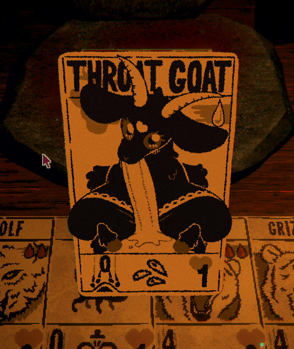 anthro big_breasts black_goat_(inscryption) black_goat_(inscryption) blowjob breasts cat_(inscryption) erection female goat goat_girl grizzly_(inscryption) huge_breasts huge_penis inscryption male no_humans nsfwoaf oral penis sex tagme wolf_(inscryption)
