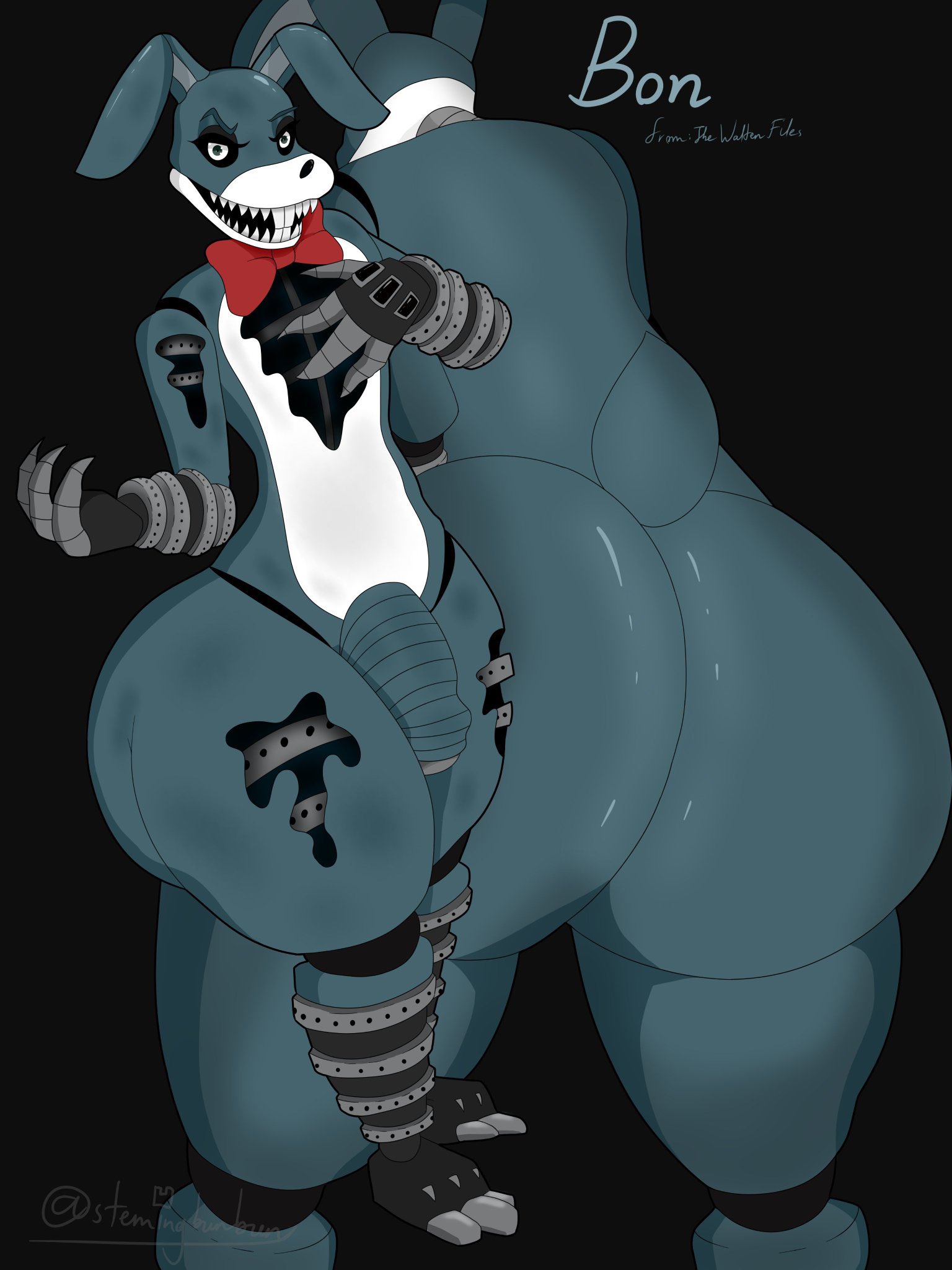 1boy, animatronic, ass, big ass, big butt, bon (the walten files), fat ass, fat butt, gay, hips, huge ass, huge butt, male, male only, no humans, rabbit, solo, tagme, the walten files, thick ass, thick thighs, wide hips