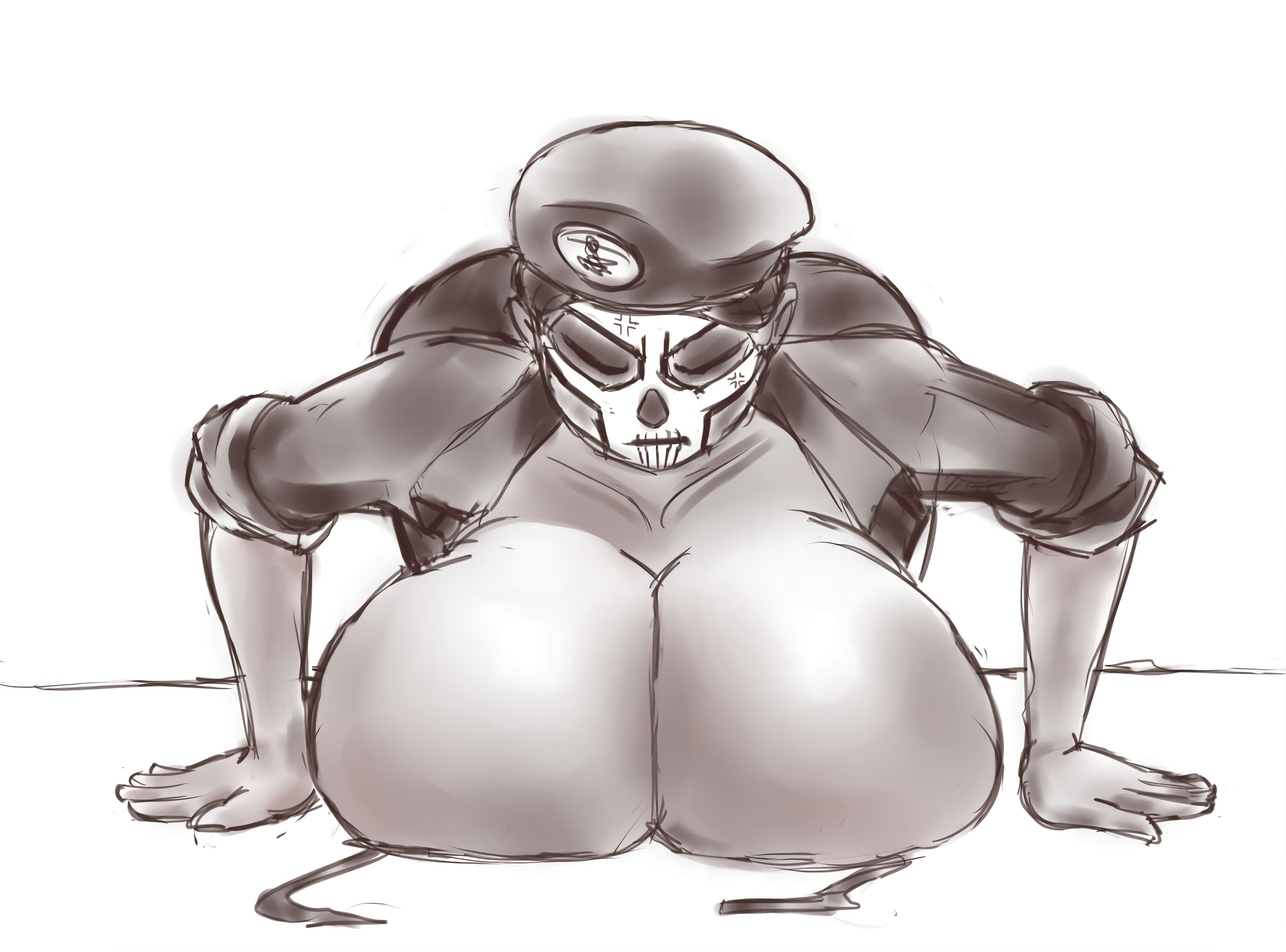 1girls, alternate breast size, ass, big ass, big breasts, big butt, brazilian, brazilian female, breasts, bursting breasts, bursting butt, bursting clothes, caveira (rainbow six), female, female only, growth, hips, huge ass, huge breasts, huge butt, humanoid, large ass, large breasts, large butt, rainbow six, rainbow six siege, simple background, skin tight, skin tight suit, solo, solo female, stunsetting, thick, thick ass, thick hips, thick legs, thick thighs, thighs, tight clothes, tight clothing, tight pants, tights, wardrobe malfunction, wide hips