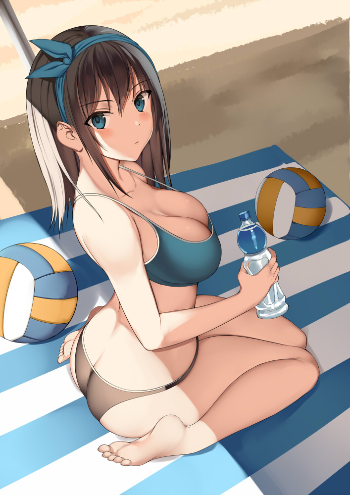 blue_eyes blush female female_focus female_only kureha_(ironika) looking_at_viewer tagme tsubasa_(kureha) volleyball