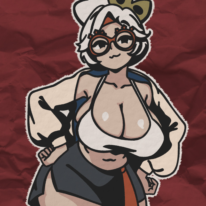 big, big breasts, breasts, breasts covered, female, purah, purah (tears of the kingdom), tears of the kingdom, the legend of zelda, the legend of zelda: tears of the kingdom