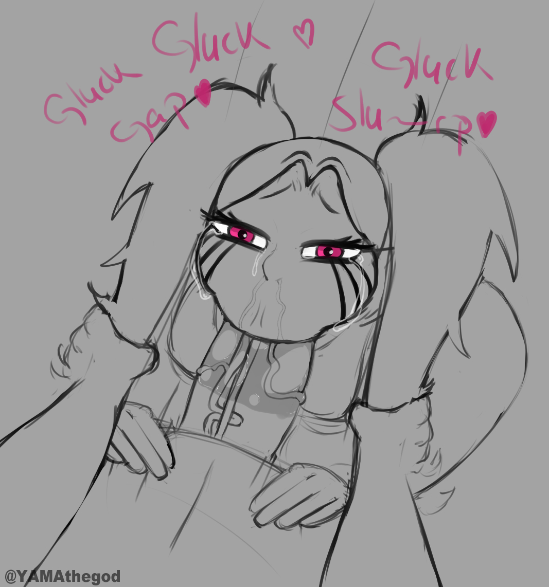 blowjob, deepthroat, fellatio, forced, forced oral, male, oral, penis, spinel (steven universe), steven quartz universe, steven universe, twintails, unseen male face, yamathegod
