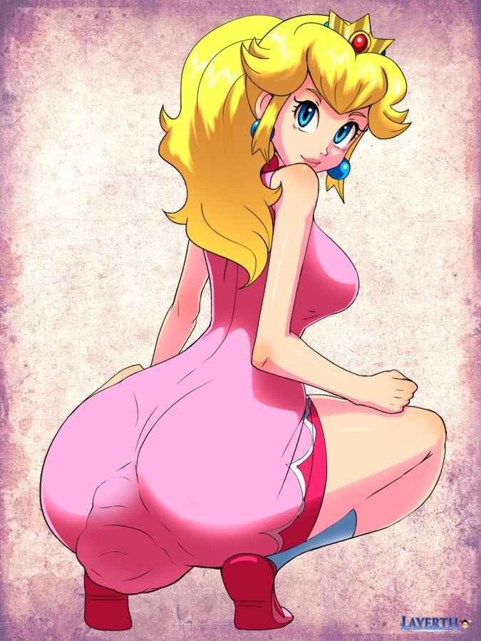 1girls, blonde hair, blue eyes, female, fully clothed, intentional soiling, light skin, mario (series), nintendo, princess peach, scat, shit, shitting, soiling, super mario bros.