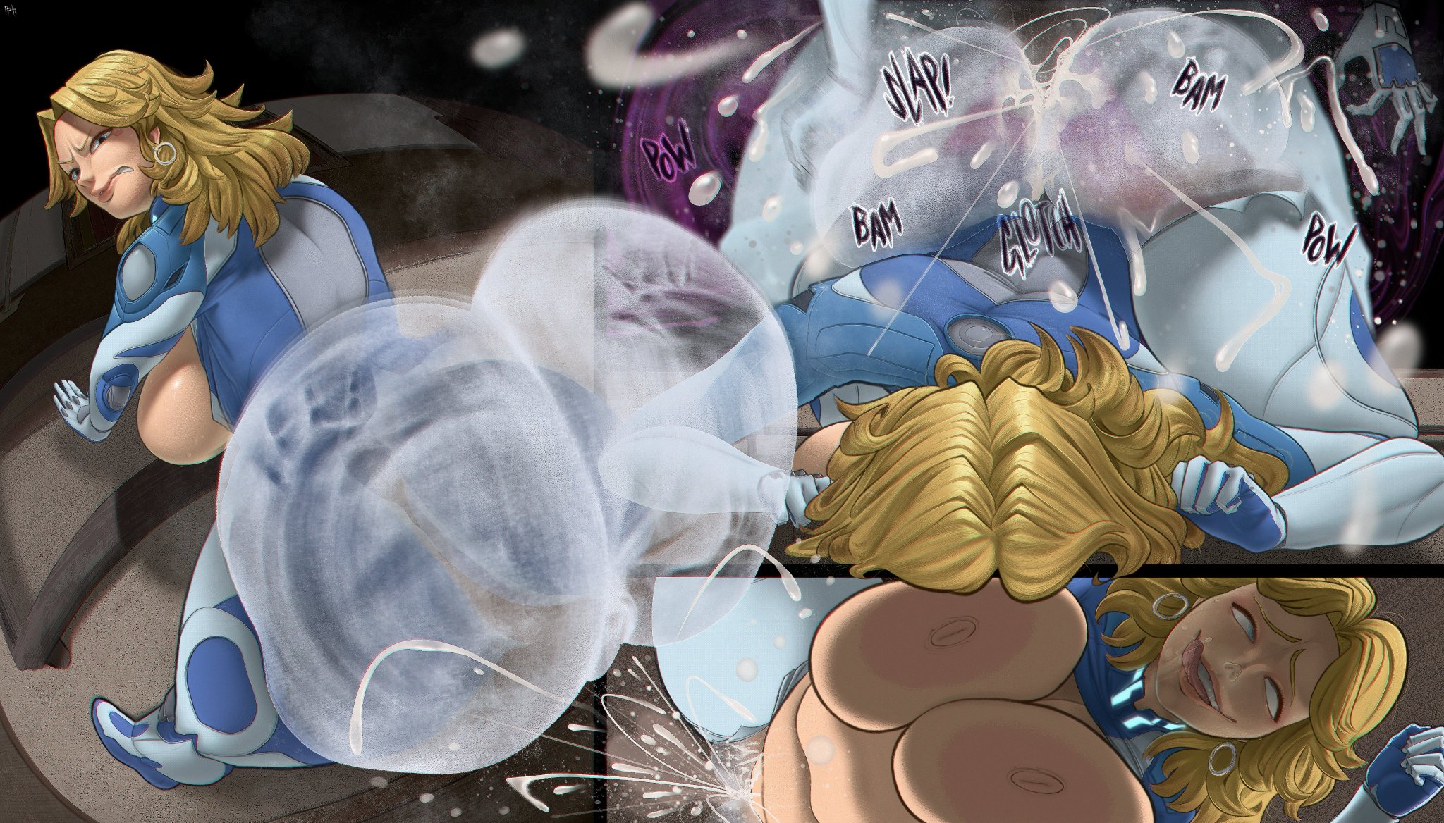 1girls, 2025, 2d, 2d (artwork), 2d artwork, annoyed, annoyed expression, aphrodos, ass, ass bigger than head, ass focus, ass grab, ass up, big ass, big breasts, big butt, blonde hair, blue eyes, bottom heavy, bottomless, bottomless female, bottomwear, breasts, bubble ass, bubble butt, butt, cookie dough butt, curvaceous ass, curvy, curvy female, curvy figure, dat ass, dat butt, delicious ass, ear piercing, earrings, enormous ass, erect nipples, fat ass, fat butt, female, female focus, female only, giant ass, giant butt, gigantic ass, gigantic butt, glistening, glistening ass, glistening body, glistening butt, huge ass, huge breasts, huge butt, hyper, hyper ass, invisible ass, invisible woman, invisible woman (marvel rivals), juicy ass, juicy butt, large ass, large butt, light skin, light-skinned female, looking at viewer, looking back, marvel, marvel comics, marvel rivals, plump, plump ass, plump butt, rough sex, sex, shiny ass, shiny butt, shiny skin, short hair, solo, solo female, solo focus, sue storm, thick ass, thick butt, thick thighs, tongue, tongue out, yellow hair
