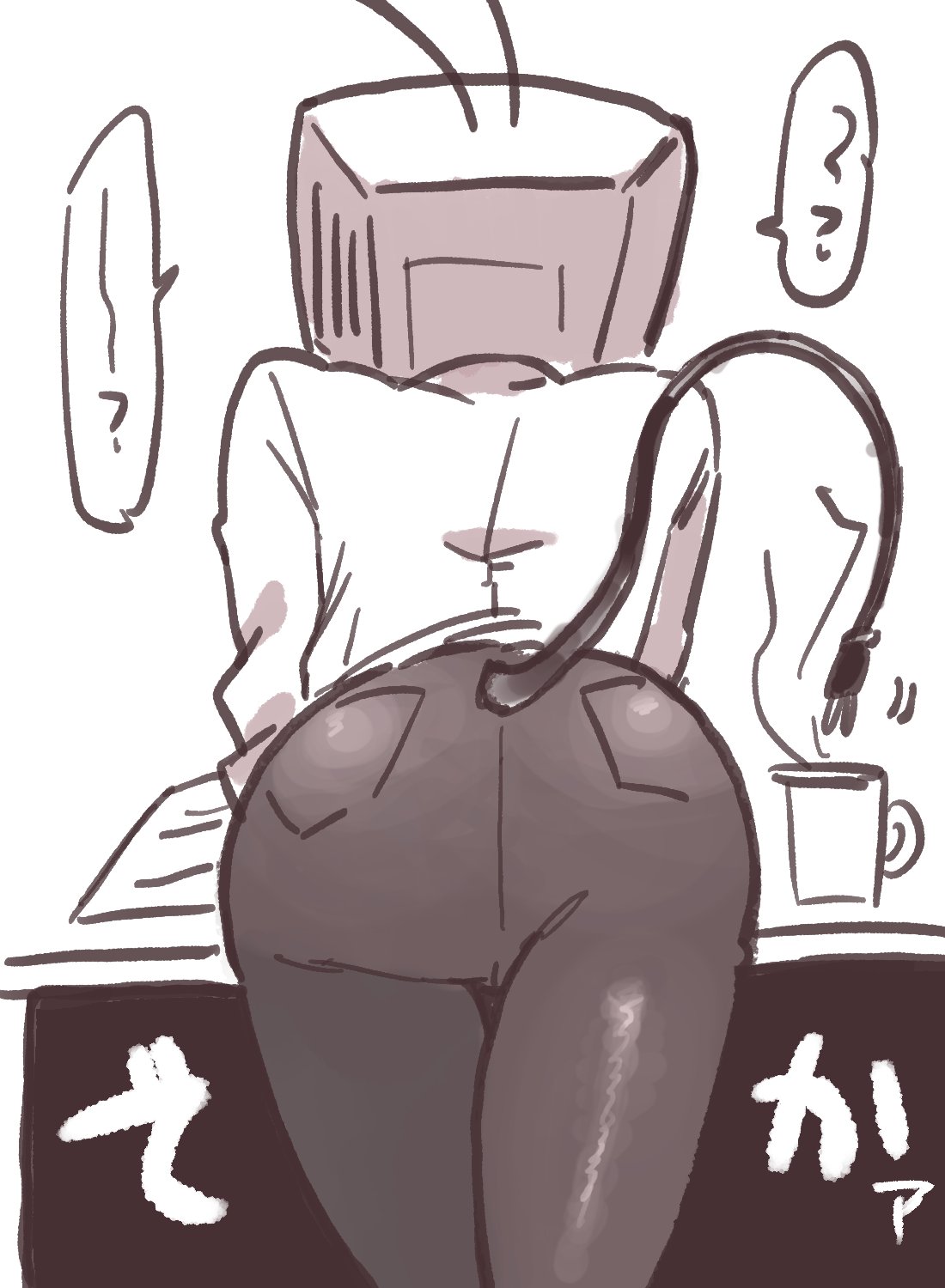 ass, ass focus, clothed, deltarune, tagme (artist), tenna (deltarune)