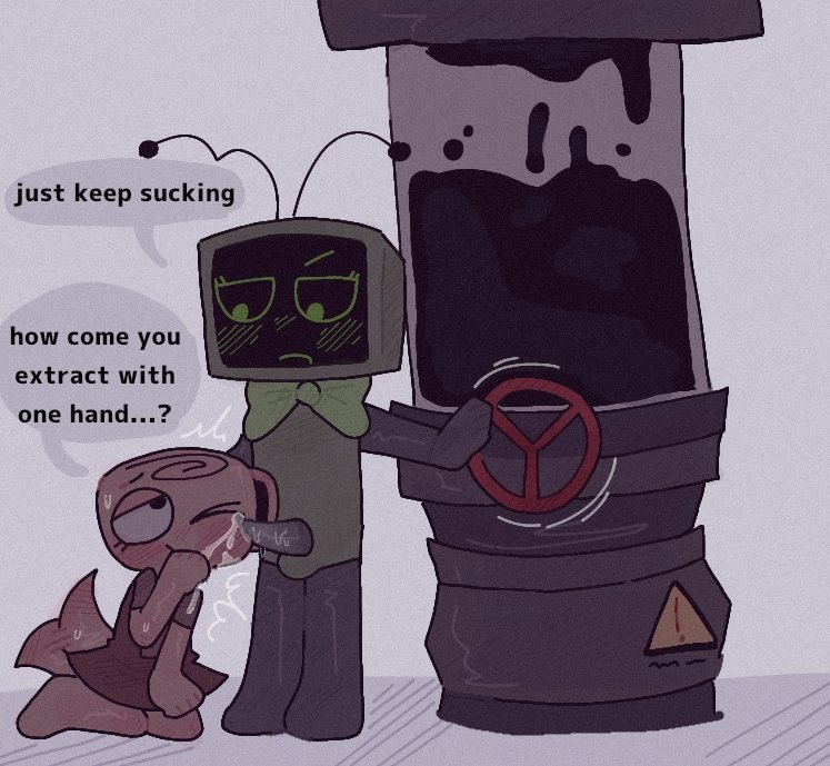 anthro, blowjob, cloudyhehe, cum, cum in mouth, dandy's world, female, futa on female, futanari, intersex, penis, shelly (dandy's world), sucking penis, vee (dandy's world)