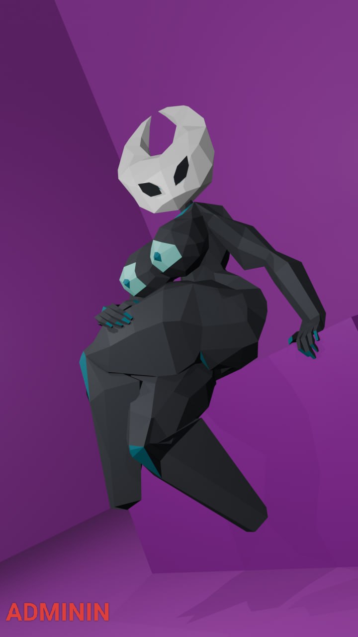 3d big_ass big_breasts crossed_legs grey_body hollow_knight hornet_(hollow_knight) huge_ass huge_breasts looking_at_viewer low_poly simple_background sitting tagme thin_waist