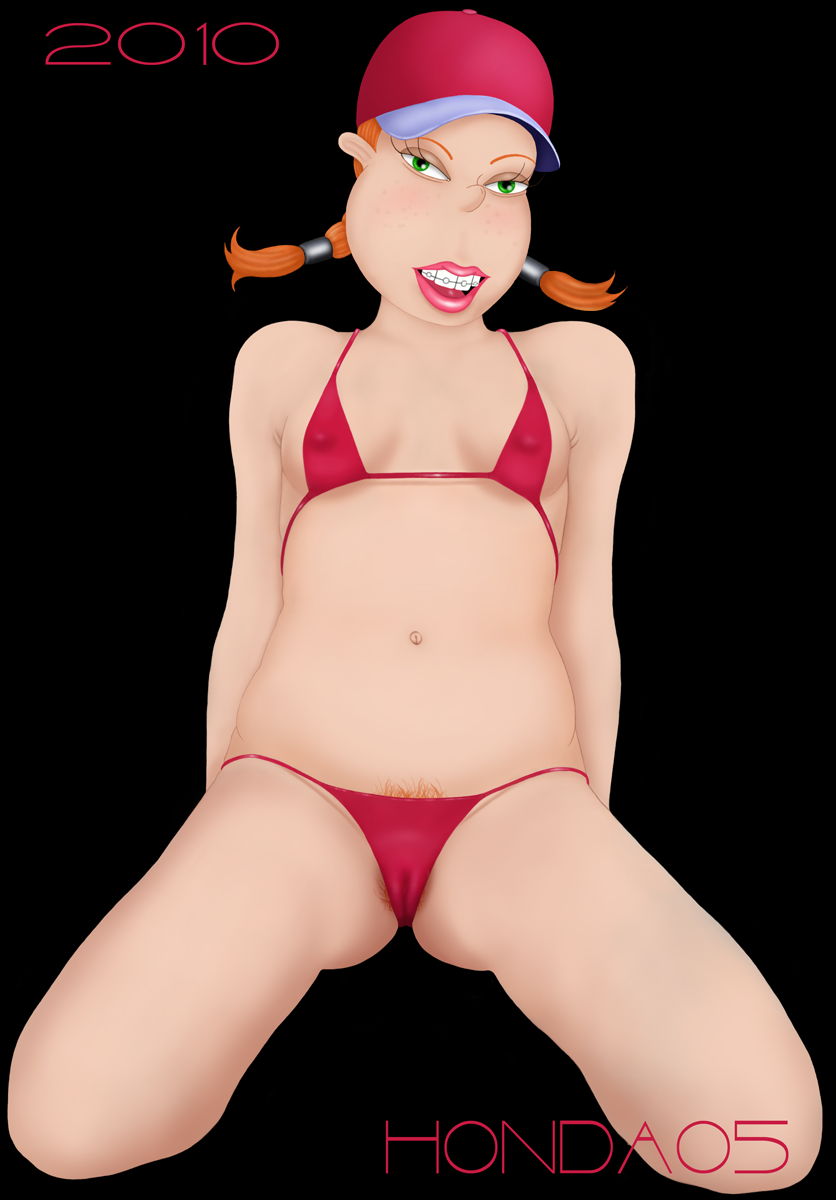 2010 braces color eliza_thornberry female female_only honda05 human human_only orange_hair pubic_hair solo swimsuit wild_thornberrys