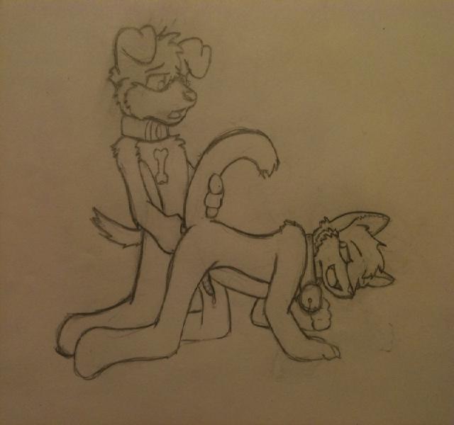 anthro gay housepets! male male_only max nude peanut_butter_(housepets!) sex side_view tagme webcomic