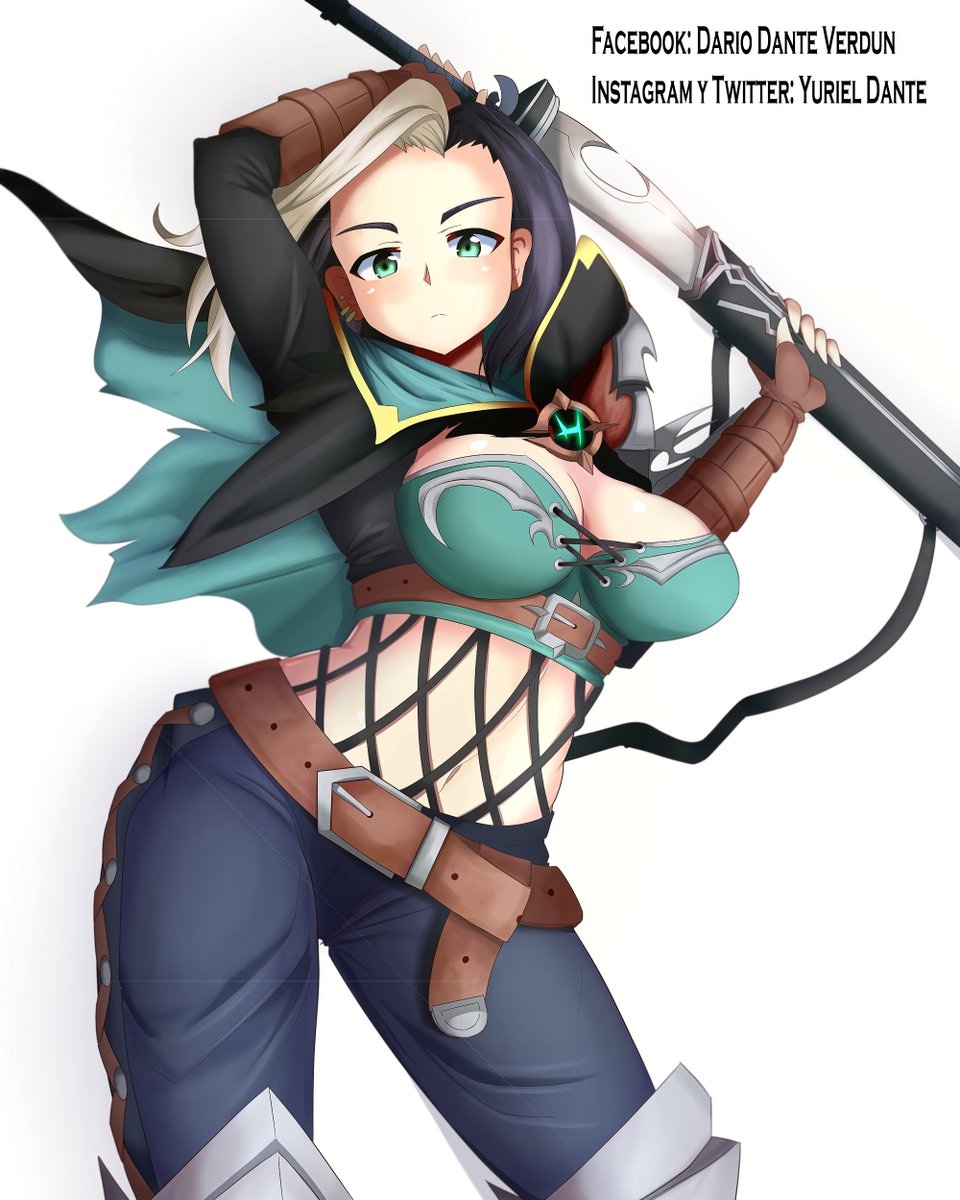 benedetta_(mobile_legends) big_breasts black_hair girl green_eyes mobile_legends mobile_legends:_bang_bang