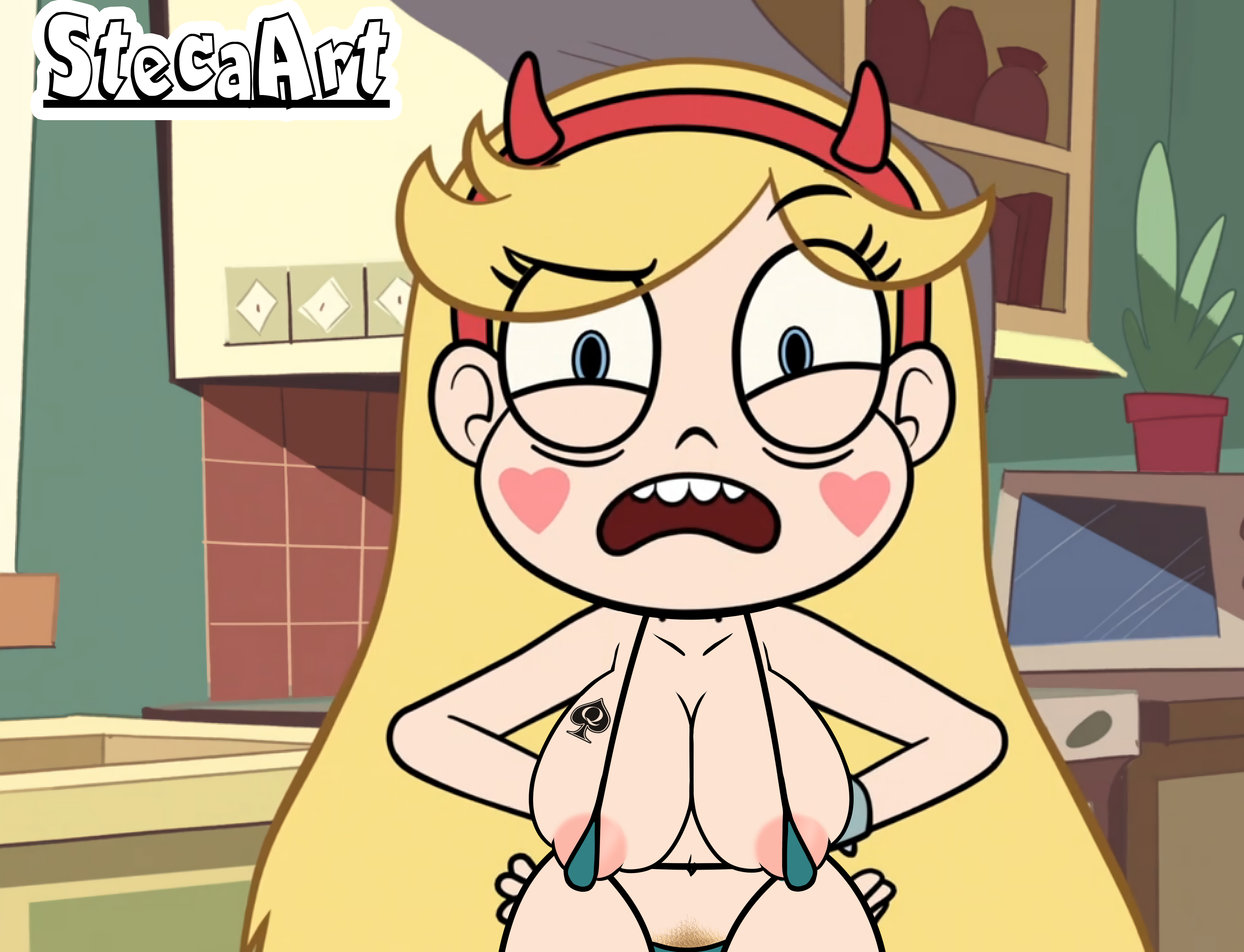 1girls, accurate art style, disney, disney channel, disney xd, edit, edited, female, female only, queen of spades, screencap, screenshot, screenshot edit, solo, star butterfly, star vs the forces of evil, steca, thelazyart