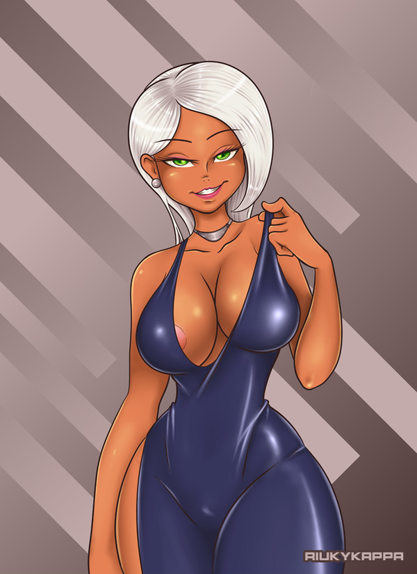 1girls, areola, areola slip, artist logo, artist name, big breasts, breasts, busty, disney, dress, ear, ear piercing, earrings, evening gown, eyelashes, eyes, female, green eyes, hair, hips, hourglass figure, large breasts, legs, long hair, lower body, mirage (the incredibles), piercing, pixar, riukykappa, smooth skin, tan body, tan skin, the incredibles, thick, thick hips, thick legs, thick thighs, thighs, thunder thighs, upper body, voluptuous, waist, white hair, wide hips