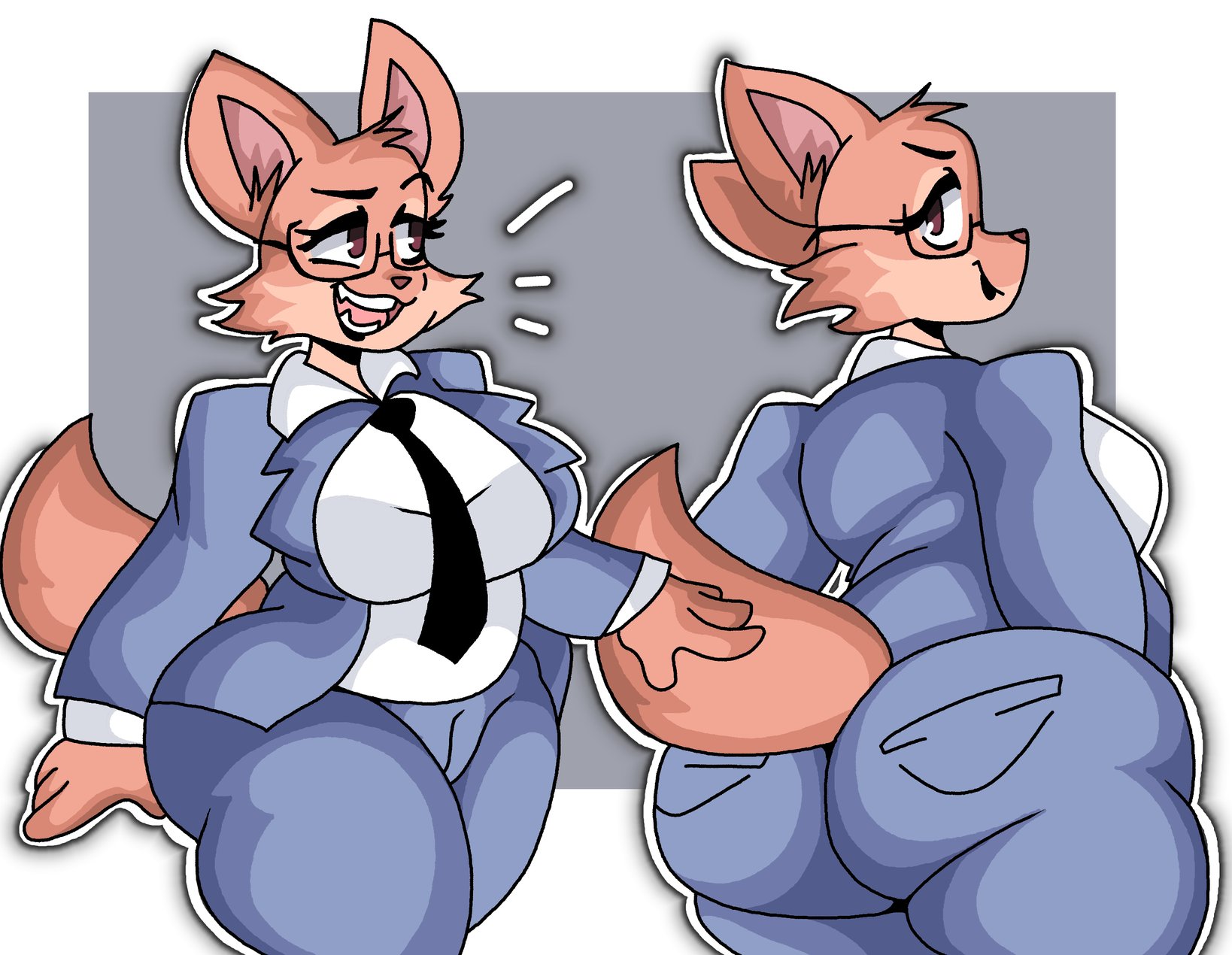 anthro, ass, big ass, big breasts, breasts, diane foxington, dork boi, dreamworks, dreamworks animation, female, fox, furry, huge ass, lewd dorky, office lady, scholastic corporation, tagme, the bad guys, universal studios, wide hips