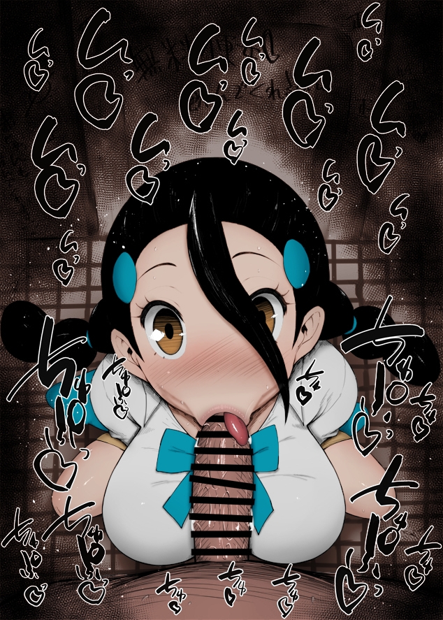 :>=, 1boy, 1girls, big breasts, big eyes, big penis, blowjob, blush, braid, breasts, candice (pokemon), censored, color, colored, drooling, fellatio, female, interracial, kurotama, light skin, light-skinned male, lips, looking at viewer, male, male pov, nintendo, oral, oral sex, penis, pokemon, pokemon dppt, pov, ribbon, room, saliva, saliva on penis, squatting, sweat, text, tied hair, tongue, tongue out, twintails, video games, yellow eyes