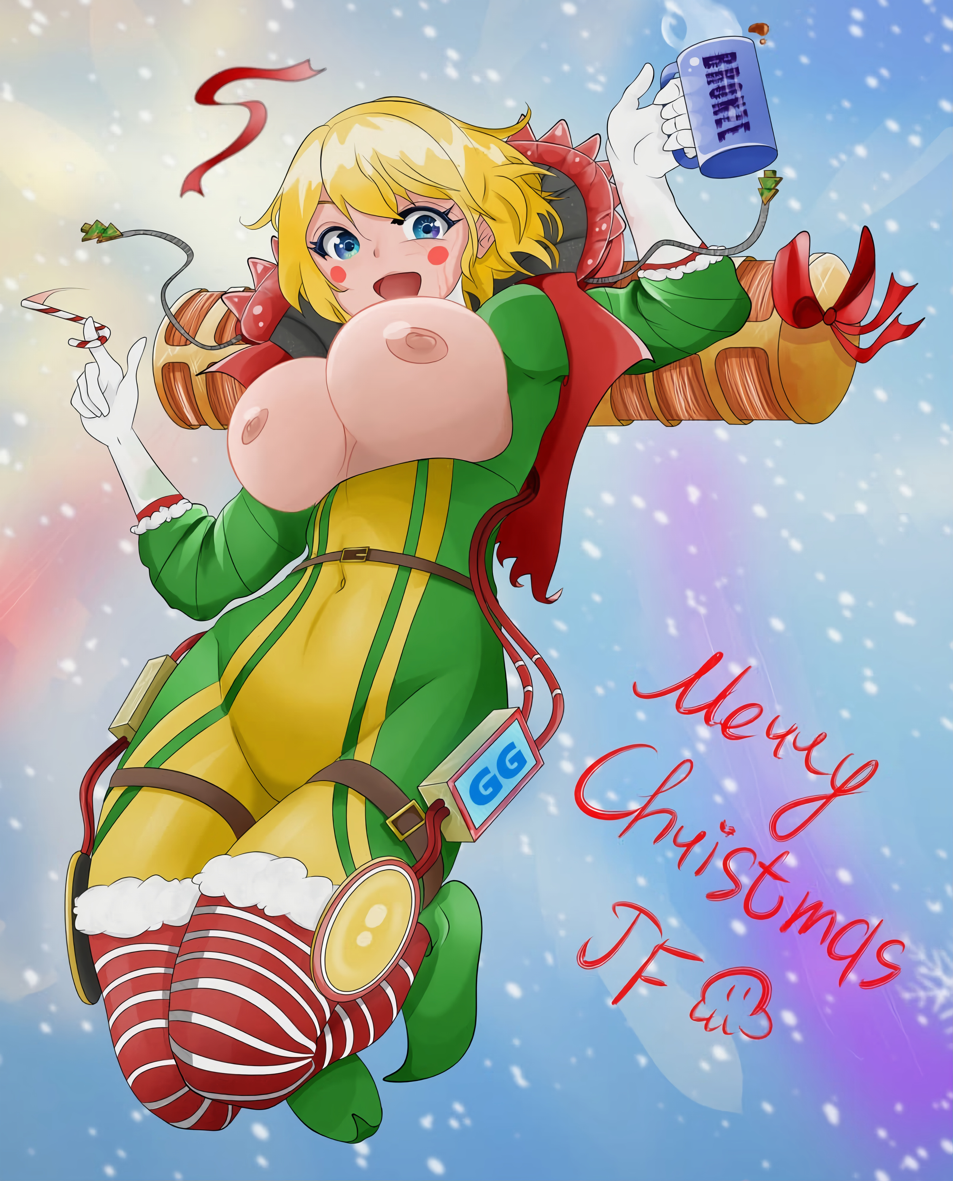1girls, apex legends, ass, big ass, big breasts, big butt, blue eyes, breasts, breasts out, bursting breasts, bursting clothes, female, happy, jumping, jumpsuit, lichtenberg figure, looking at viewer, new year, scar, shocking stuffer wattson, skin tight, skin tight suit, stretched clothing, thick, thick ass, thick hips, thick legs, thick thighs, tight clothes, tight clothing, tight pants, tights, unknown artist, wattson (apex legends)