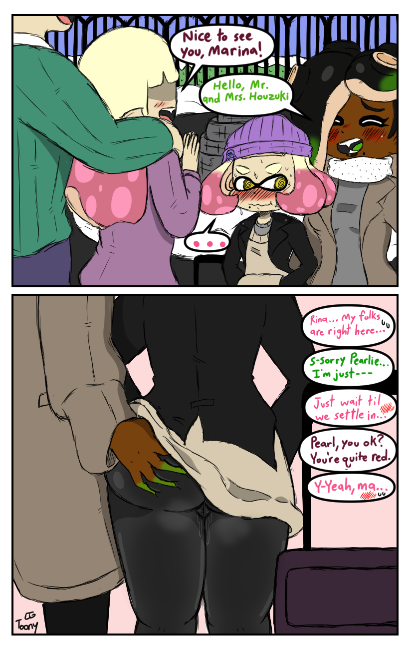 2girls ass_grab comic dark-skinned_female instant_loss_2koma lewdtoonyguy marina_(splatoon) multiple_girls pale-skinned_female pearl_(splatoon) splatoon splatoon_2 squeezing_butt stealth_ass_grab