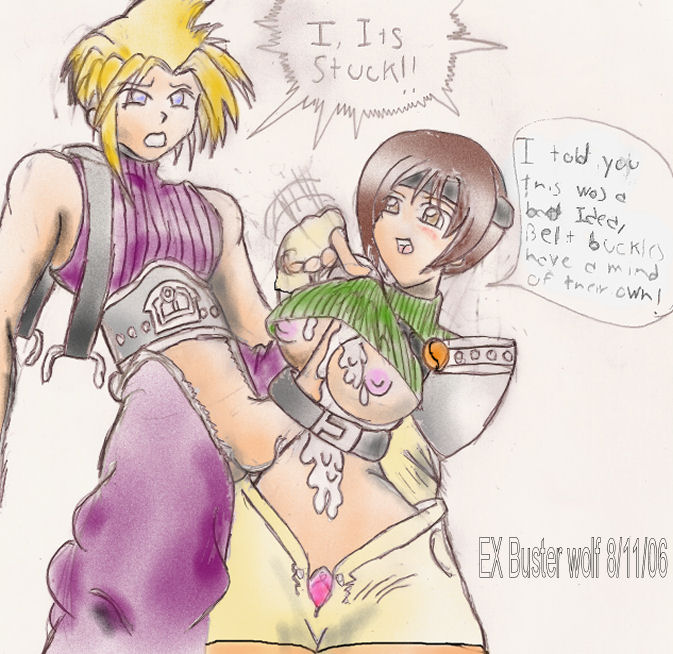 1boy 1boy1girl 1girls big_breasts breasts clothed_paizuri clothes cloud_strife color cum cum_between_breasts cum_under_clothes ex_buster_wolf female final_fantasy final_fantasy_vii human large_breasts make male paizuri paizuri_under_clothes penis smooth_skin straight tank_top yuffie_kisaragi