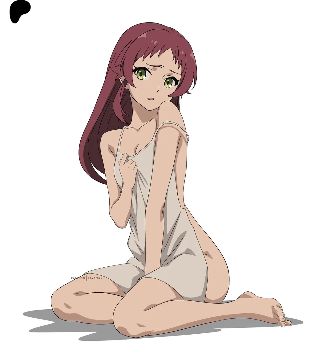 1girls, aisha greyrat, clothed, kevcrexx, mushoku tensei, mushoku tensei: isekai ittara honki dasu, red hair, yellow eyes