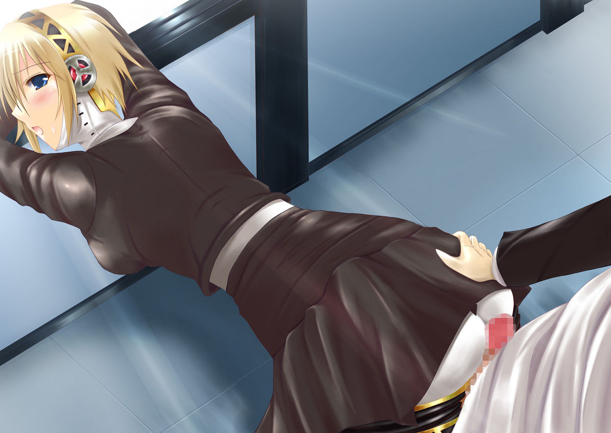 aegis_(persona) aigis_(persona) blonde_hair breasts freunde_g makoto_yuki medium_breasts megami_tensei nipples persona persona_3 robot robot_girl robot_humanoid school_uniform sex tagme