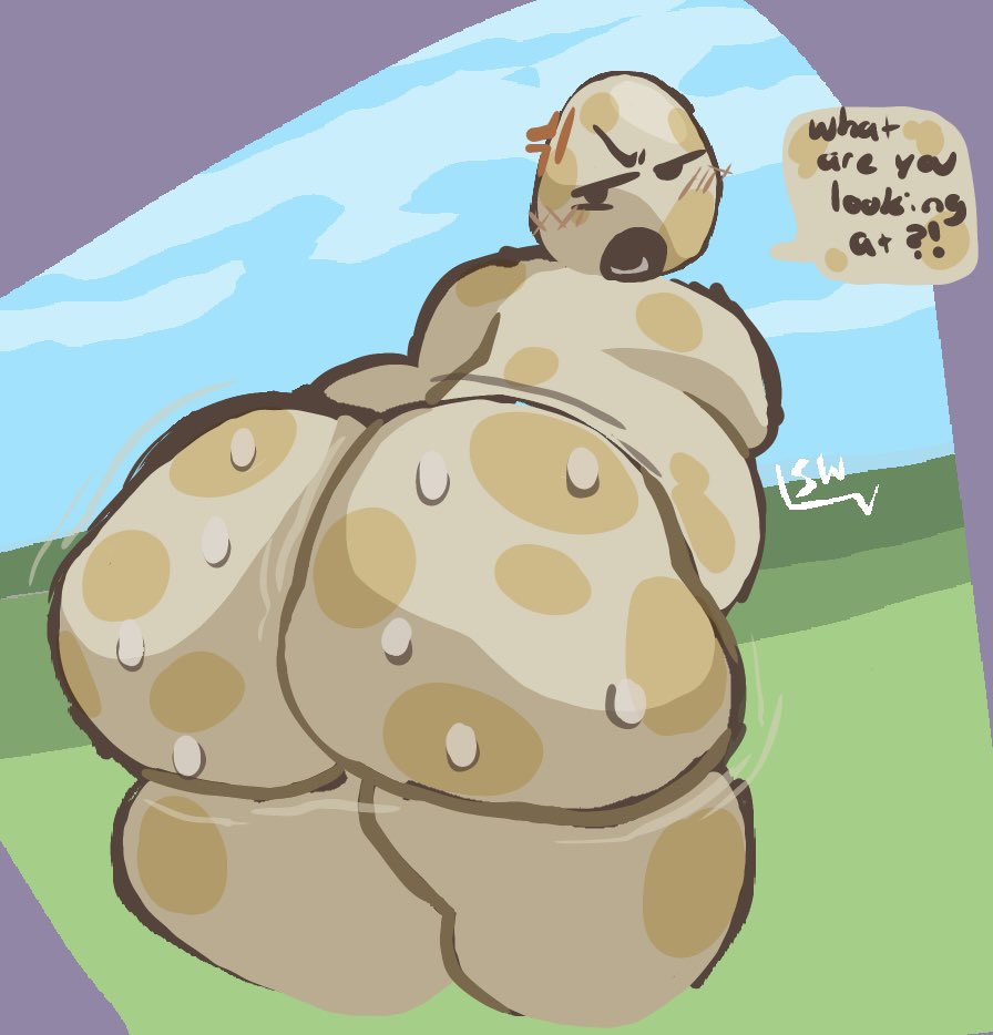 angry, ass, ass focus, battle for dream island, big ass, cellulite, chubby, chubby female, eggy (bfdi), fat, fat ass, female, jiggle, jiggling ass, looking at viewer, looking back, naked, naked female, nude, nude female, object shows, sw, sweat, sweaty ass