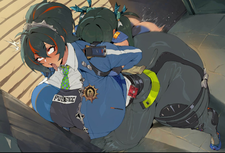 2girls, ai generated, big breasts, bigger female, blush, bulge, bulge through clothing, doggy style, drooling, from behind, fucked silly, futanari, huge ass, hung trap, massive ass, milf, pleasure face, qingyi (zenless zone zero), small dom big sub, sublanteb, thick thighs, yuri, zenless zone zero, zhu yuan