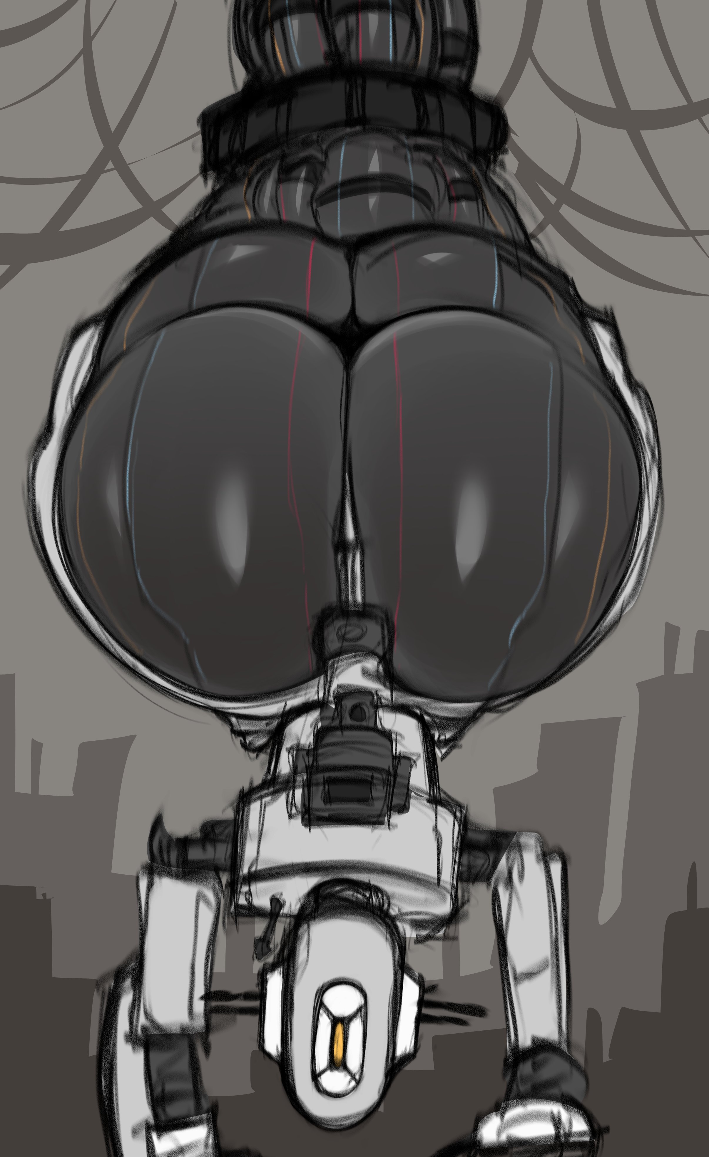 big ass, dat ass, glados, portal (series), robot, robot girl, saltyxodium, solo, tagme, valve