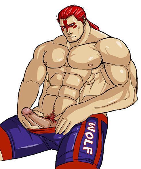 1boy bara clothed clothing color huge_muscles human magnum_feering male male_only muscle muscular_male partially_clothed penis pubic_hair sega shirtless solo tagme topless virtua_fighter wolf_hawkfield