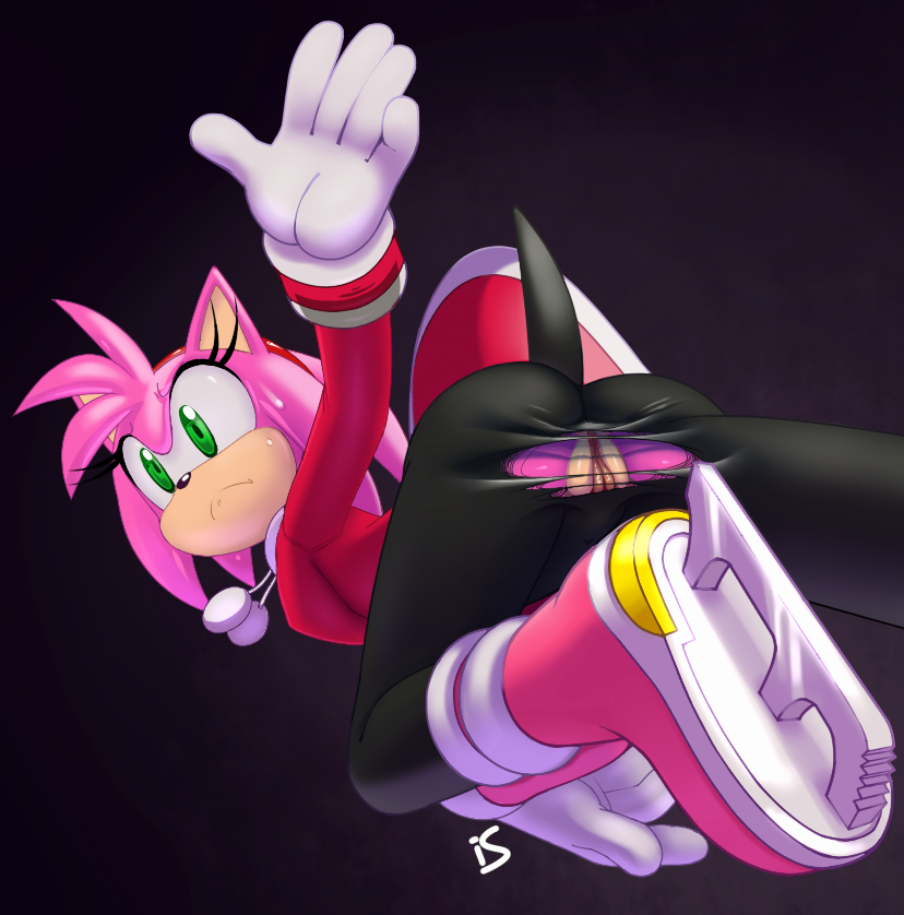 accidental_exposure amy_rose clothing hotred is_(artist) leggings mario_and_sonic_at_the_olympic_games pink_fur pink_hair rockthebull servedasis sonic_(series)