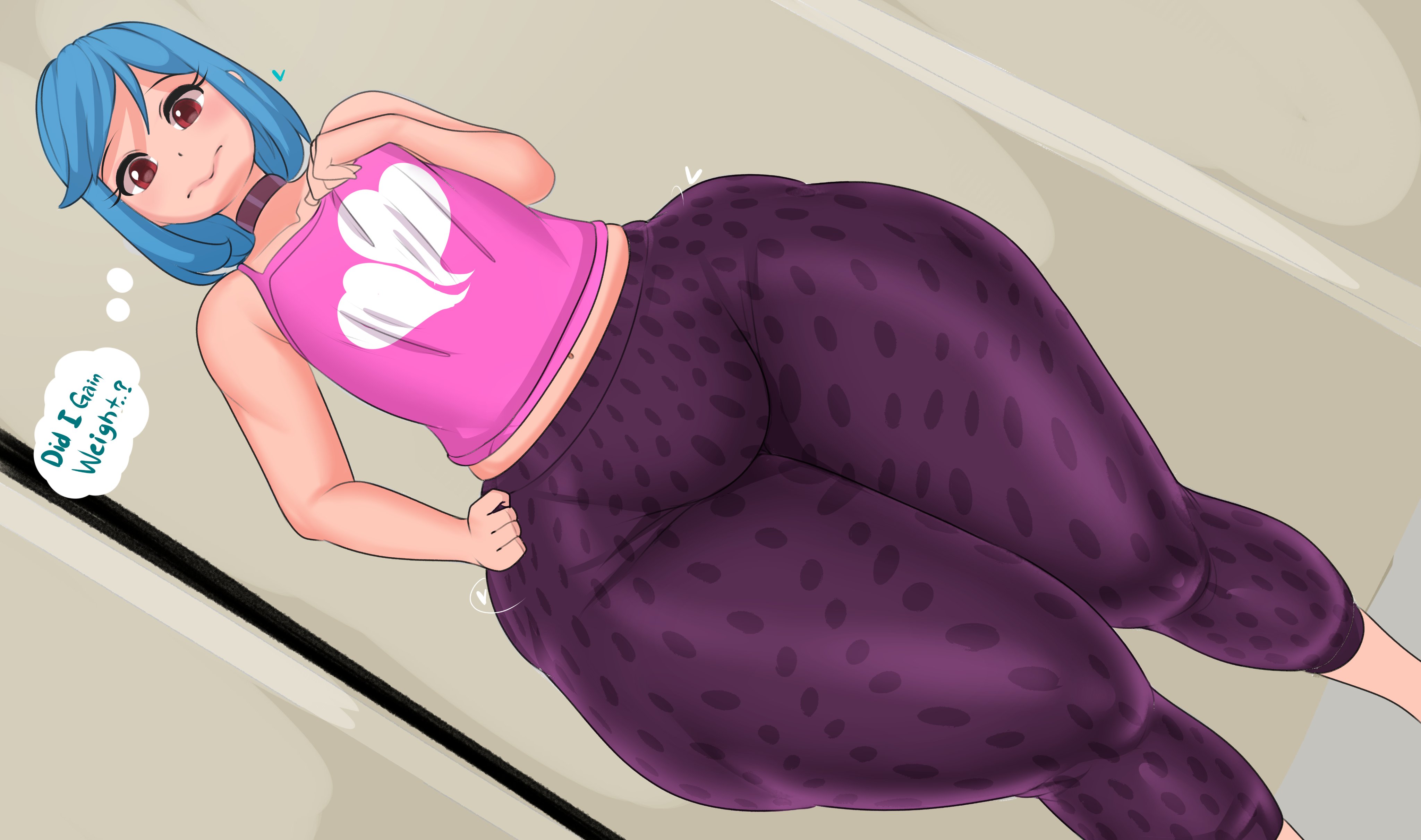 1boy, absurdres, ass, ass body, big ass, femboy, fladdykin, flow (fladdykin), highres, huge ass, hyper ass, looking at viewer, male, male only, solo, thick thighs, weight gain, wide hips