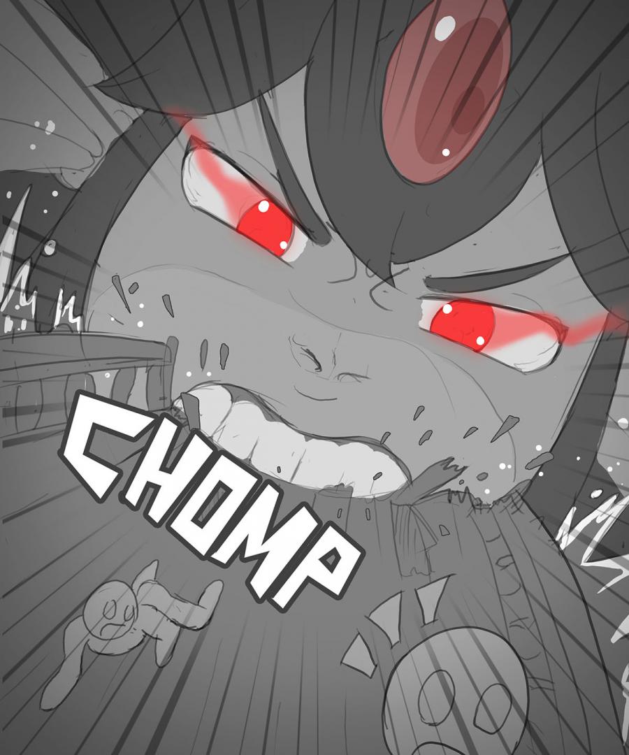 angry angry_face female giantess giga_mermaid mermaid mermaid_giantess mind_control onomatopoeia red_eyes vaderaz