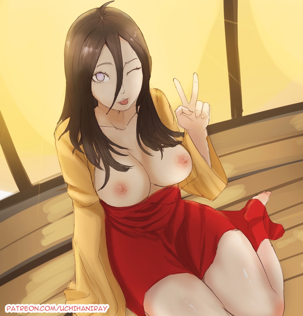 1girls :p areolae bare_legs barefoot big_breasts boruto:_naruto_next_generations breasts breasts_out brown_hair cleavage clothed clothed_female female female_only hakama hakama_skirt huge_breasts hyuuga_hanabi kimono light-skinned_female light_skin long_hair looking_at_viewer naruto naruto_(series) nipples open_clothes open_kimono peace_sign shiny shiny_hair shiny_skin sitting sliding_doors solo solo_focus sticking_out_tongue tongue tongue_out uchihaniray v violet_eyes wooden_floor