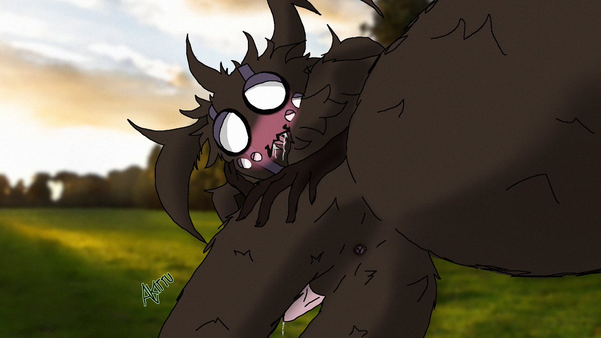 akittu animal_genitalia animal_humanoid animal_penis anthro anus arachnid arc_(akittu) arthropod arthropod_abdomen ass biped blush bodily_fluids cum digital_media_(artwork) drooling erection facial_markings fangs fluffy fur genital_fluids genitals hand_on_butt hand_on_hip head_markings humanoid looking_at_viewer male markings multi_eye nude penile_spines penis photo_background precum presenting presenting_anus presenting_hindquarters raised_tail saliva sharp_teeth solo spider spreading teeth tongue tongue_out tuft white_eyes