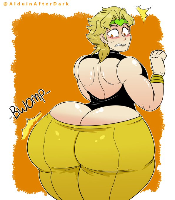 1boy alduinafterdark alduingijinka ambush_(trap) ass ass_cleavage bara barazoku big_ass big_butt butt butt_crack dio_brando femboy gay huge_ass huge_butt jojo's_bizarre_adventure male male_only solo solo_male stardust_crusaders yaoi