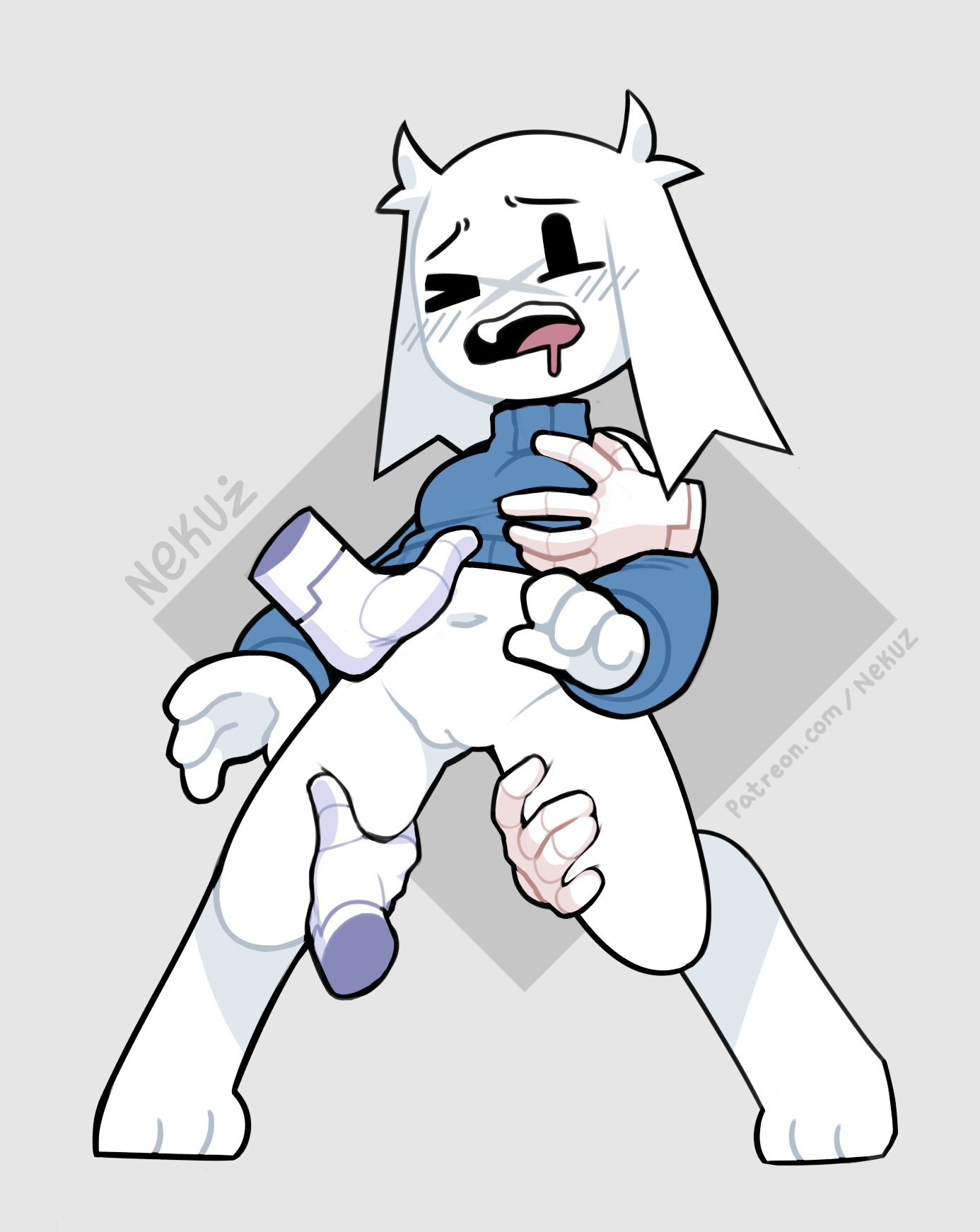blue sweater, bottomless, bottomless female, cave story, hands, multiple hands, nekuzx, pussy, sue sakamoto, sweater, tagme
