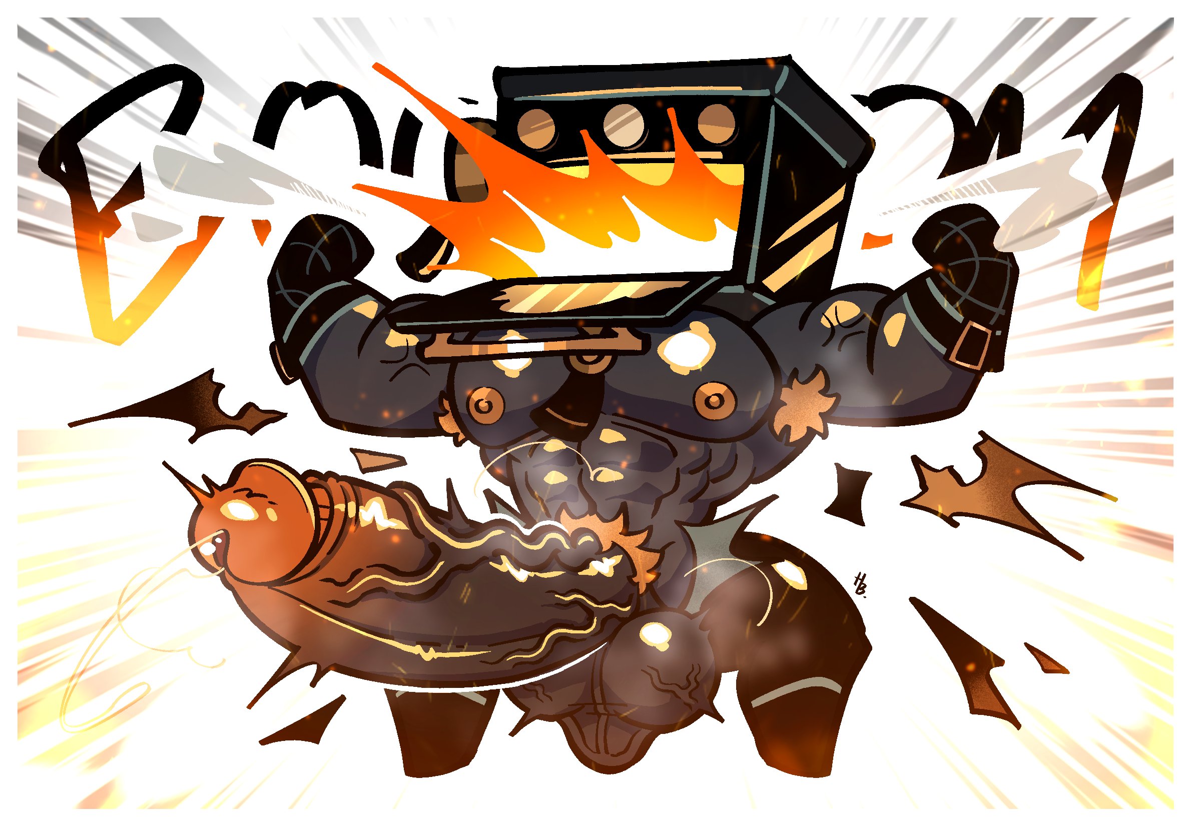 alternate version at source, alternate version available, bara, big cock, big dick, big dick energy, big penis, cookie run, cookie run kingdom, crk, devsisters, gay, hornbunxx, male only, not safe for cookies, object head, objecthead, oven, oven head, ovenhead cookie, yaoi