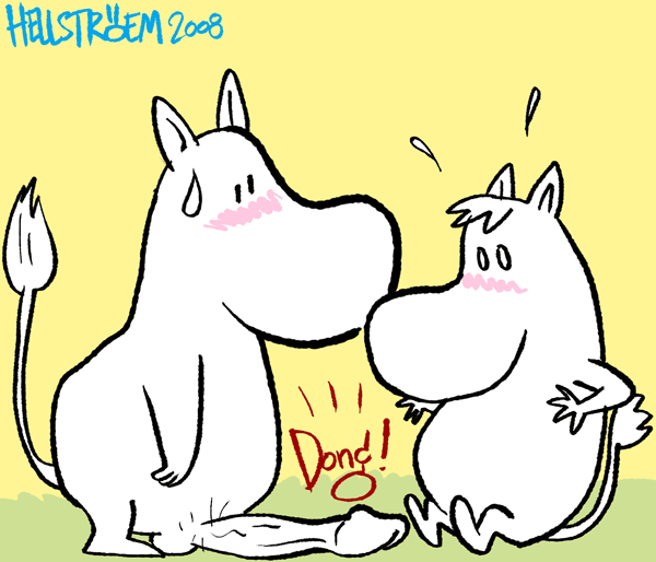 1boy 1other hellstroem male/ambiguous moomin moomintroll snorkmaiden the_moomins