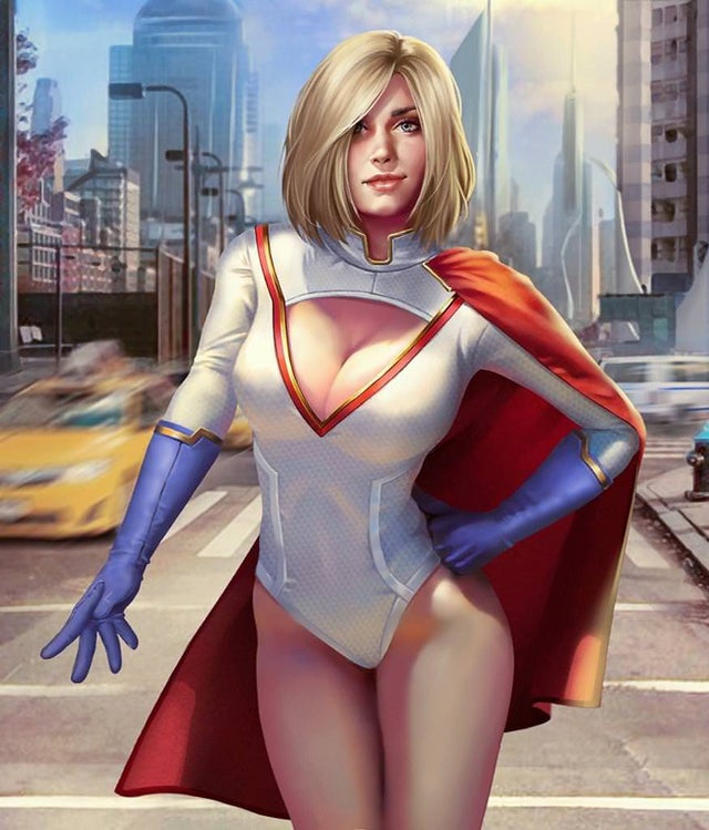 blonde, blonde hair, blue eyes, boob window, boobs, breasts, cleavage, cleavage cutout, dc, dc comics, female, full cleavage, kara zor-el, kara zor-l, karen starr, large breasts, leotard, power girl, superman (series), tagme, tomboy