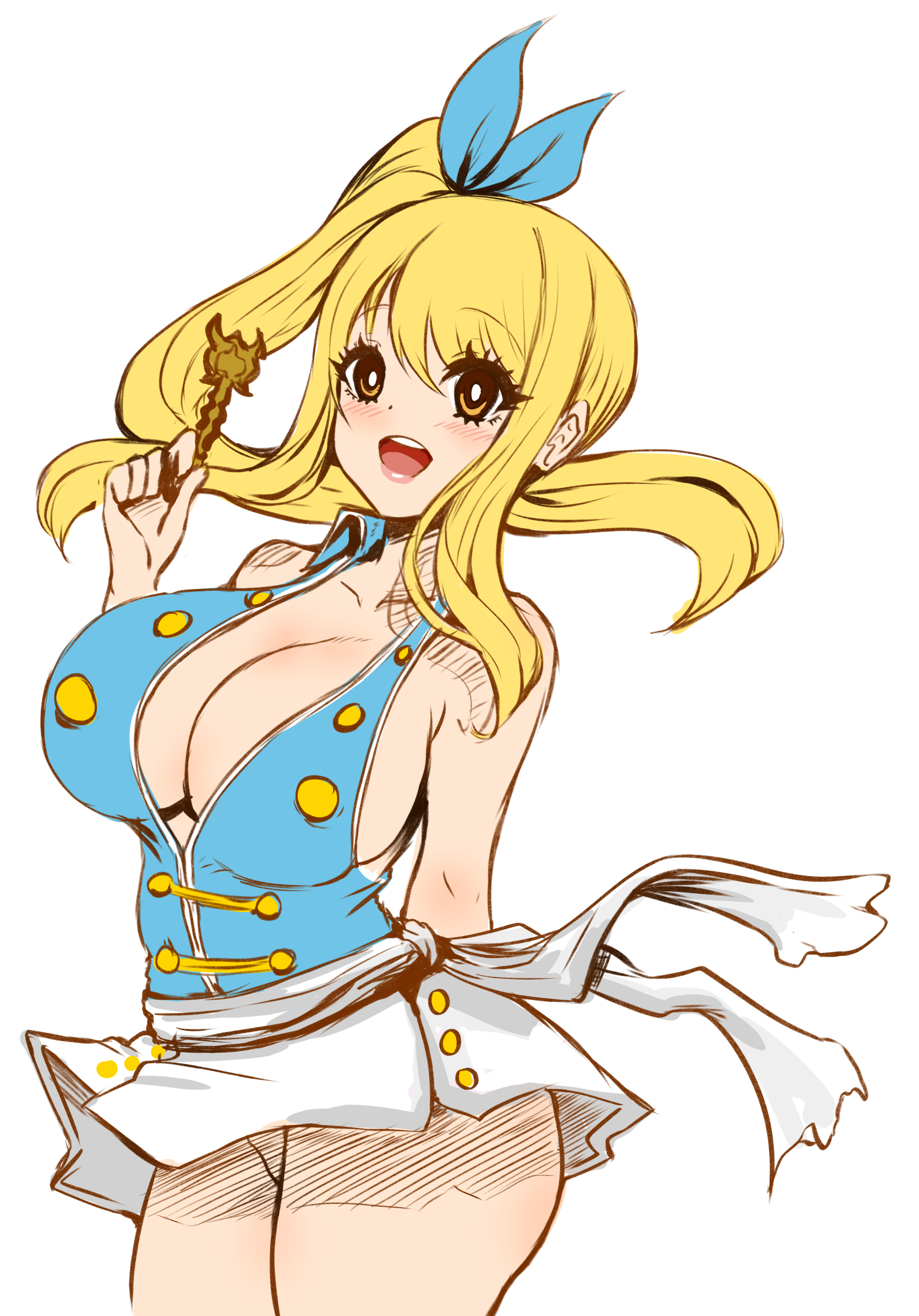 1girls, awesomeerix, blonde hair, blonde-haired female, fairy tail, female, lucy heartfilia, solo, solo female, solo focus