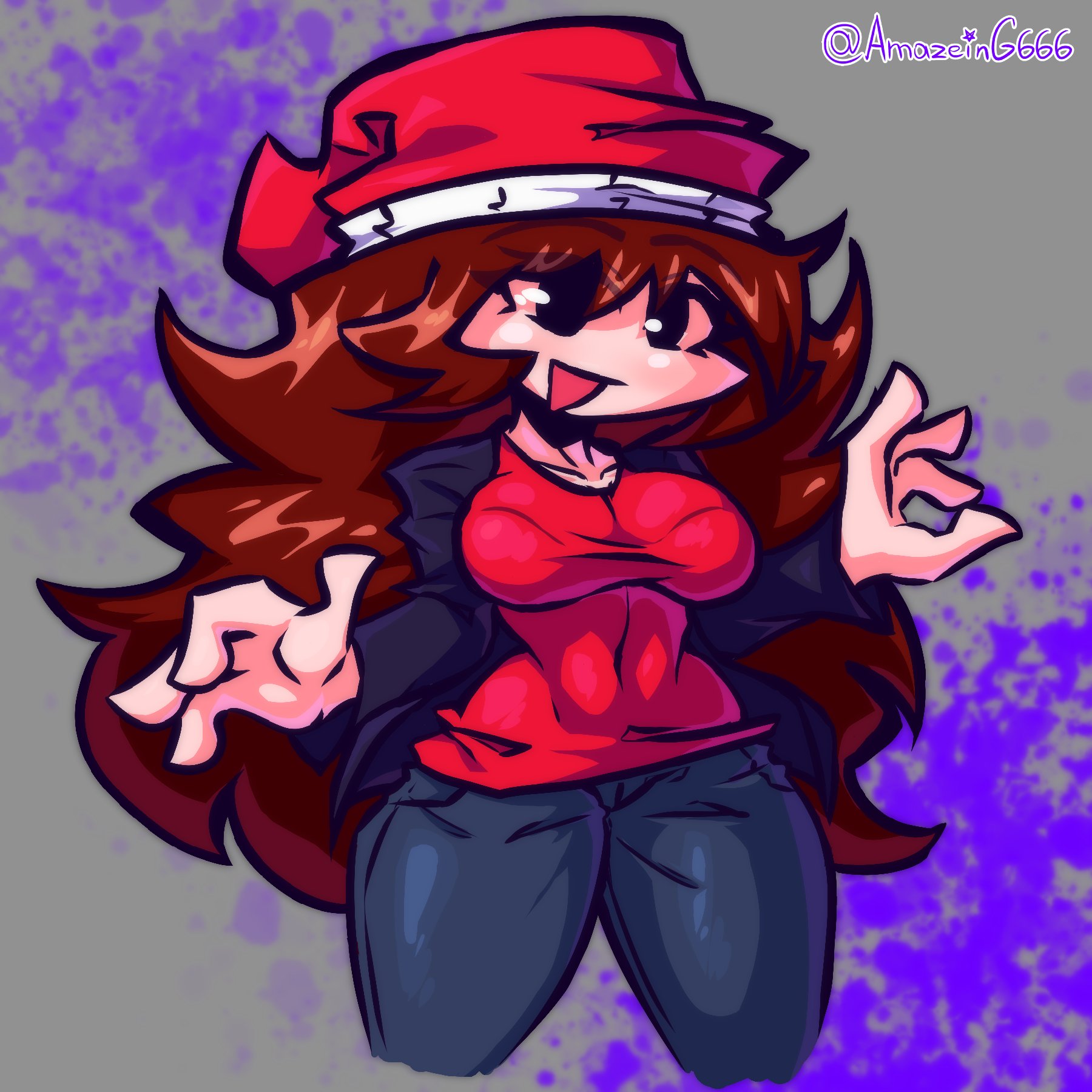 1girls, amazeing666, beanie, brown hair, clothing, confusion, creepypasta, female, female only, fnf, fnf mod, fnf mods, friday night funkin, friday night funkin lullaby, friday night funkin mod, girlfriend (friday night funkin), girlfriend (mods), hat, hypnos lullaby, lullaby girlfriend (fnf), solo