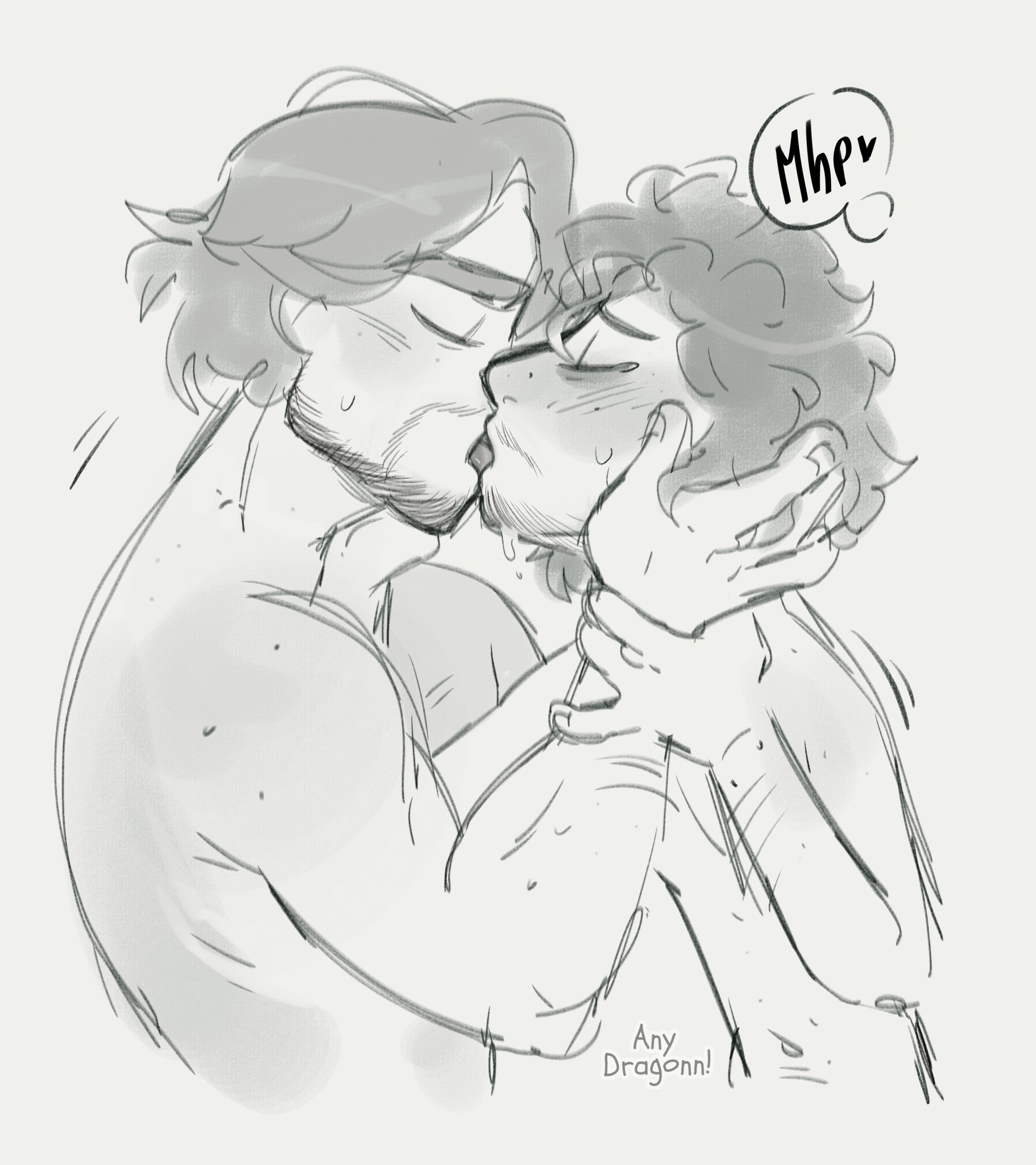 2boys, anydragonn, bruno madrigal, curly hair, disney, encanto, gay, kissing, latino, male, male only, mariano guzman, nude, yaoi