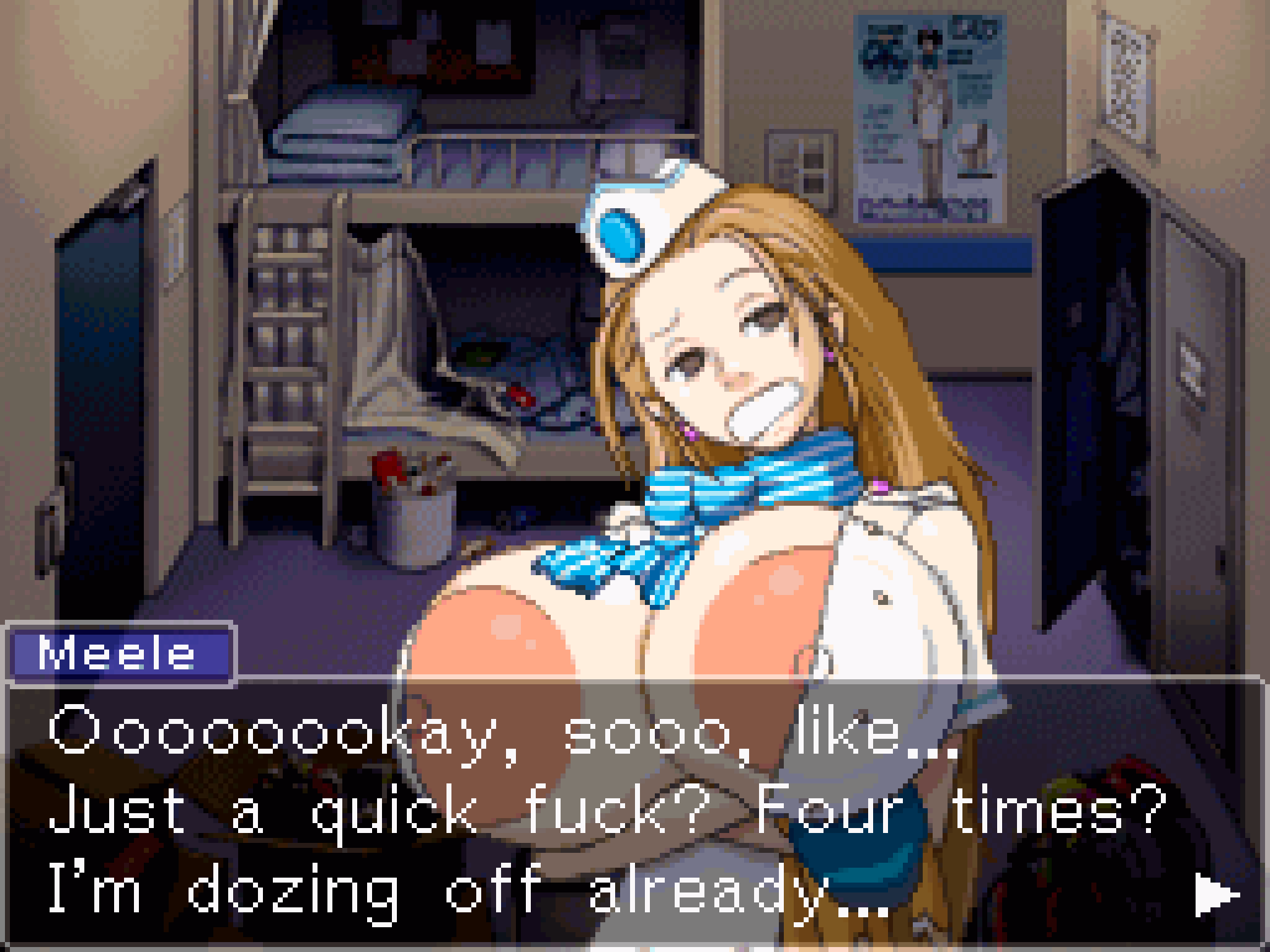 1girls, ace attorney, ace attorney investigations, animated, areola bulge, areola slip, areolae, areolae slip, big breasts, breasts, bursting breasts, cammy meele, cleavage, fake screenshot, female, gyakuten kenji, gyakuten saiban, huge breasts, looking at viewer, nipple slip, nipples, osterzonensfw, overflowing breasts, pixel animation, pixel art
